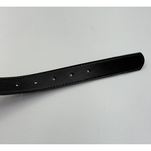 Women Snakeskin Pattern Dress Belt Slim Red Size 12 Gold Buckle - Picture 10 of 16